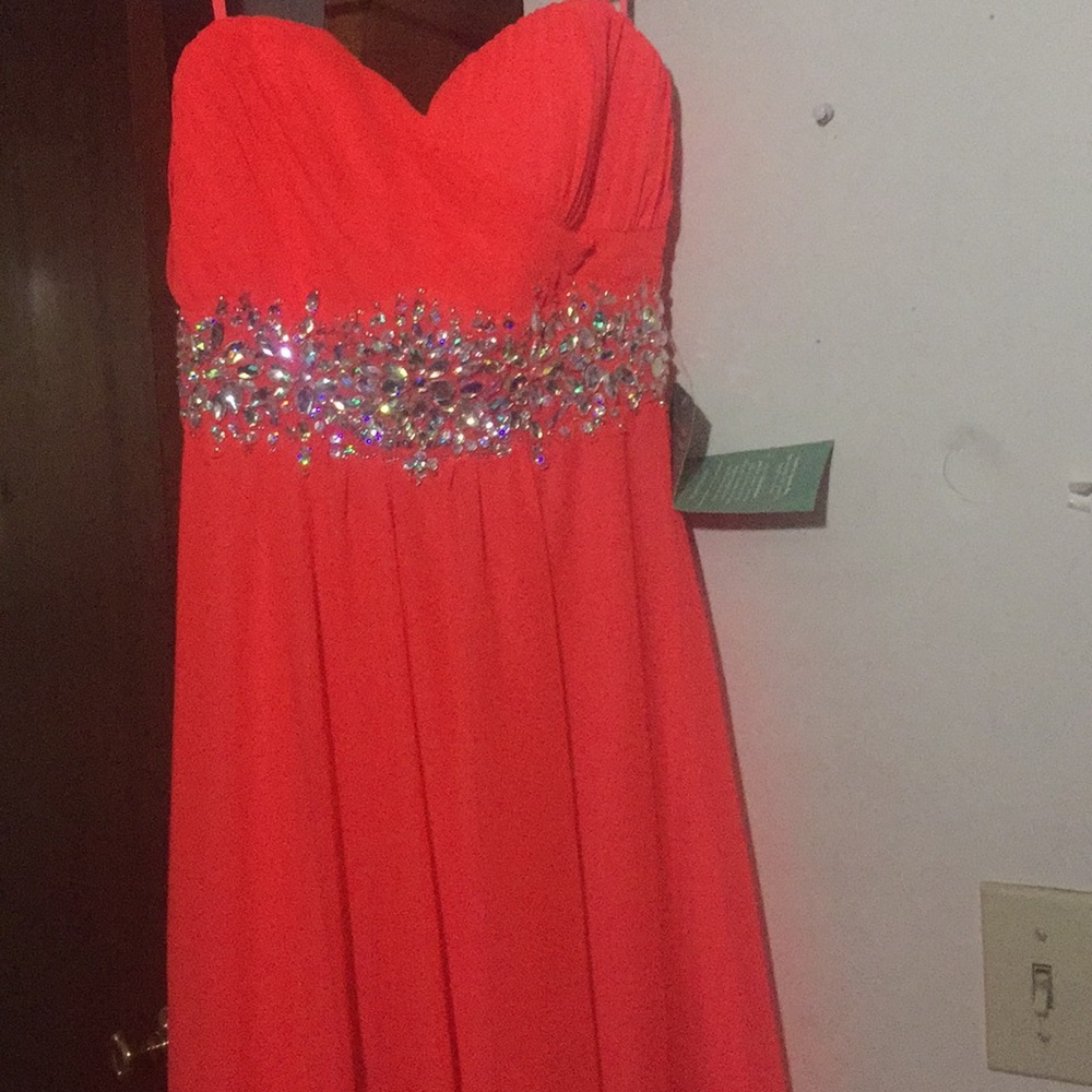 Long Pink, Size 7 My Michelle Dress